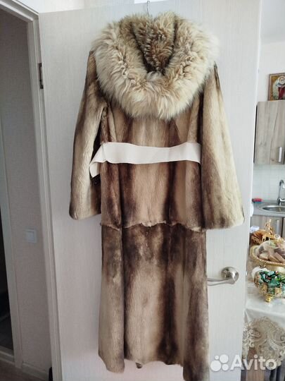 Шуба норковая с капюшоном 44 46