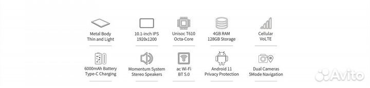 Планшет Teclast M40S 4/128GB LTE Black