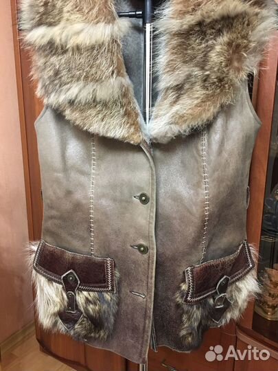 Жилет натуральный мех 44-46