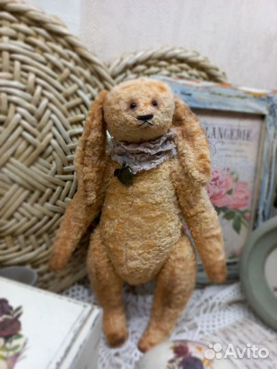 Зайка тедди винтажный ручная работа