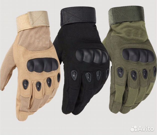 Перчатки тактические с пальцами в расцветках