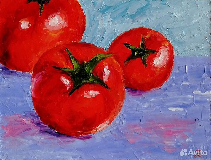 Много Картин маслом Пейзажи Цветы Фрукты