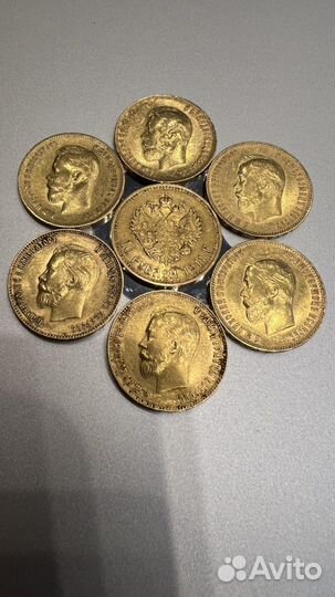 Золотые монеты Николая 1911 год