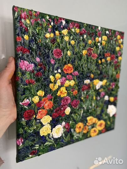 Картина маслом на холсте цветы