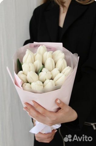 Тюльпаны белые крупные 100 объявление продам