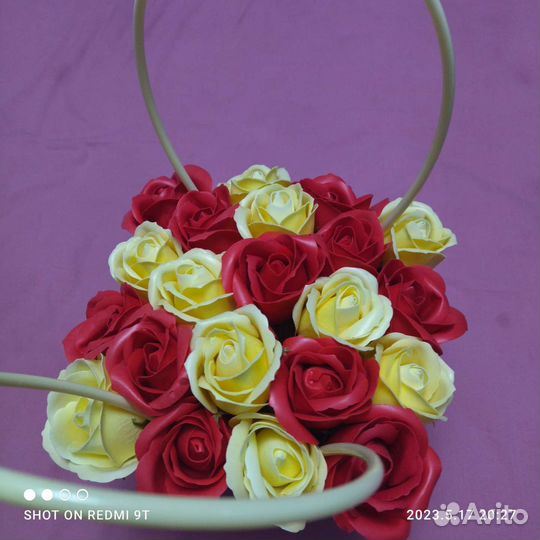 Букет из мыльных роз