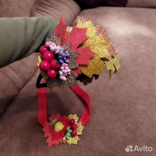 Ободок и браслет на осенний утренник
