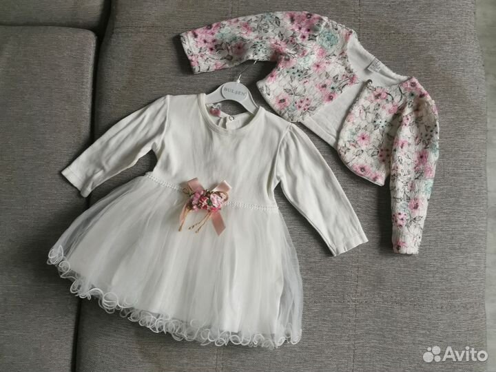 Нарядное праздничное платье для девочки 1 годик