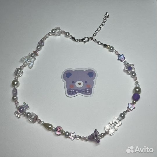 Колье из бусин