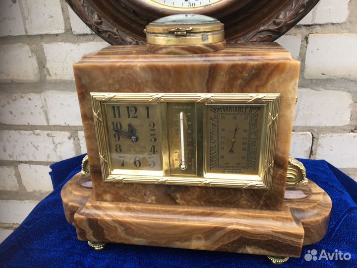 Антикварная Корабельная часы метеостанция L.leroy