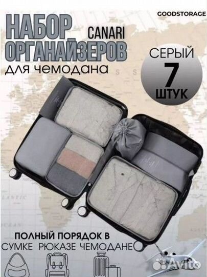 Набор органайзеров для чемодана новый