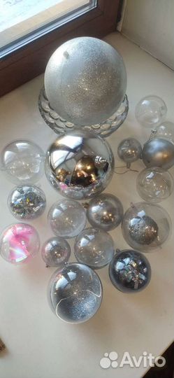 Пластмассовые шары для ёлки / декора
