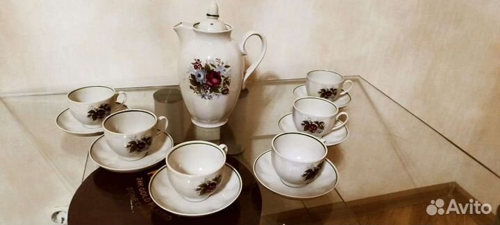 Кофейный сервиз СССР фарфор Дулево
