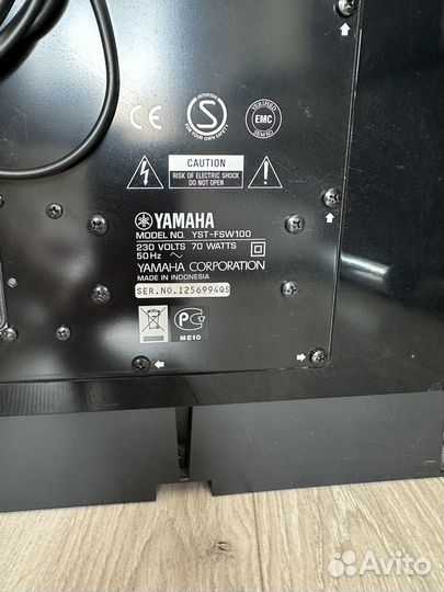 Сабвуфер yamaha yst fsw100