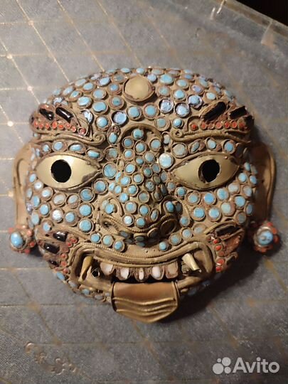 Маска медная,культовая Непал.Буддийская