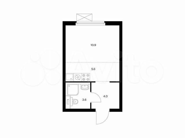 Квартира-студия, 24,1 м², 8/13 эт.