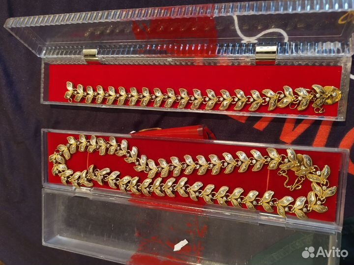 Колье и браслет с бриллиантами,750 проба