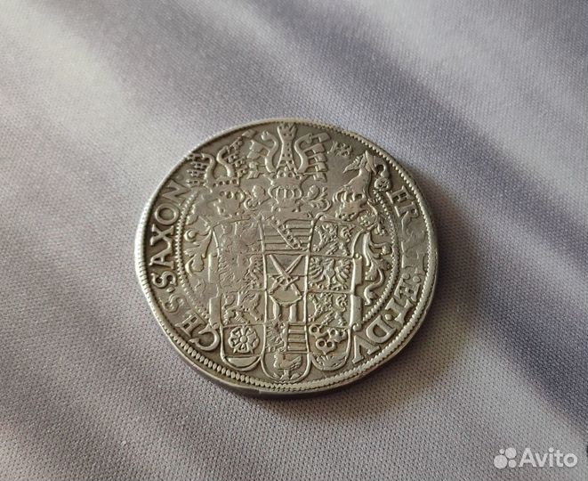 Германия Саксония 1 талер 1593 год Три брата