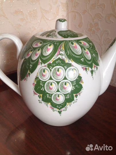 Чайник фарфоровыйссср доливн Вербилки 3л Жар-птица