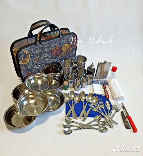 Набор посуды из нерж.стали, на 6 персон 