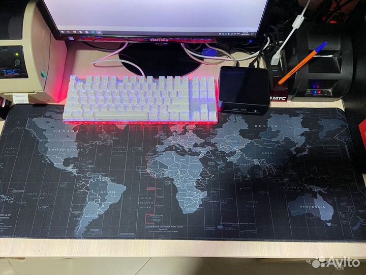Игровой коврик мышь+клавиатура 80*30см