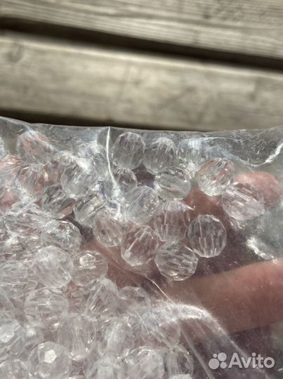 Акриловые прозрачные бусины