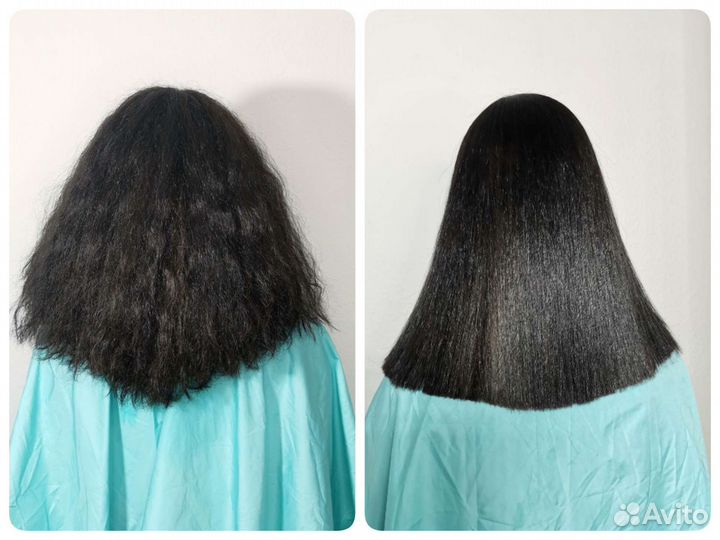 Кератиновое выпрямление волос