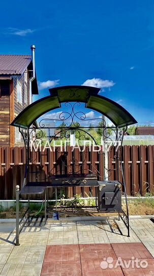 Мангал с крышей