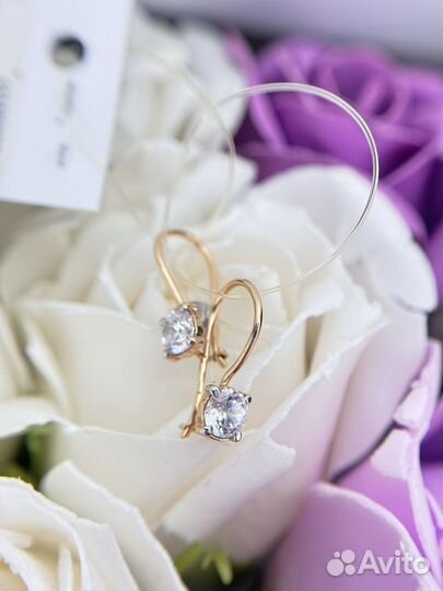Золотые серьги для девочки 585 золото