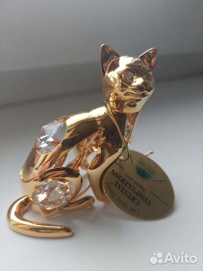 Фигурка Кошка с кристалами