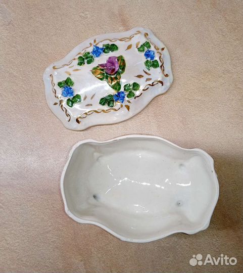 Бонбоньерка, шкатулка фарфоровая, ефз