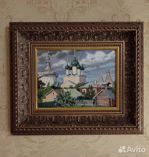 Картина маслом на холсте. Вид на Ростовский кремль