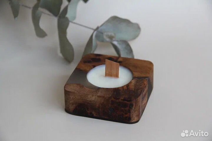 Подсвечники из дерева на заказ