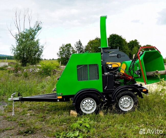 Измельчитель дерева greenпинг Д750 на прицепе