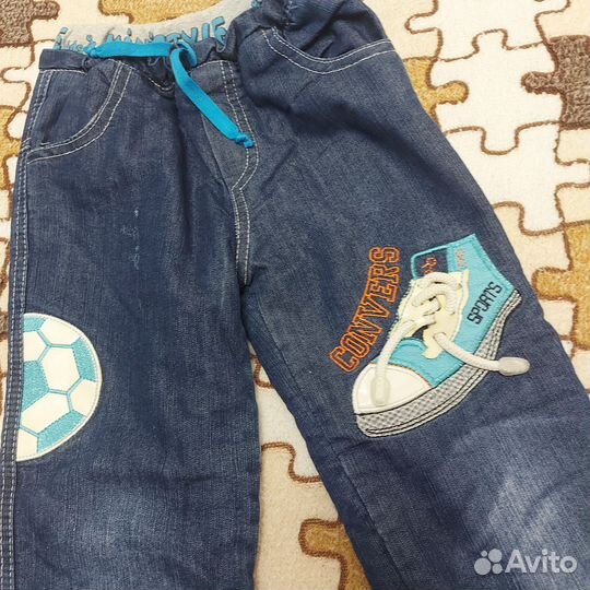 Джинсы утепленные на мальчика 98