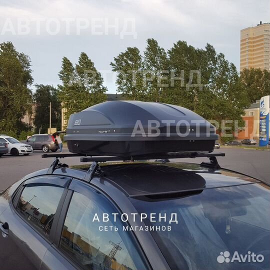 Кофр на крышу Магнум 300 черный карбон