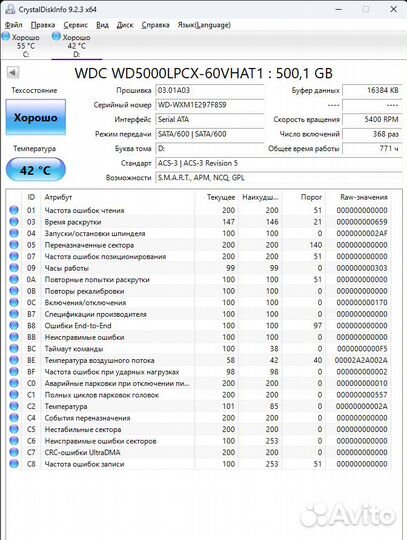 Жесткий диск 500 гб 2.5