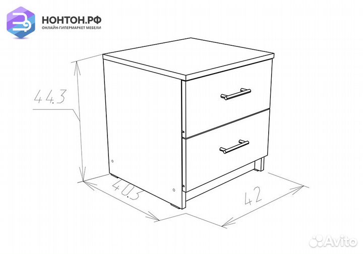 Тумба прикроватная Лофт 420 венге