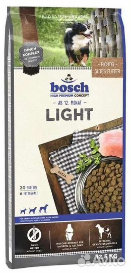Корм для собак Bosch Light,12,5кг
