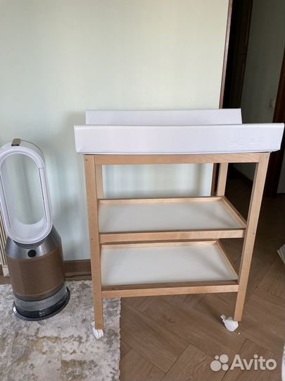 Пеленальный столик с ванночкой lafino happy baby