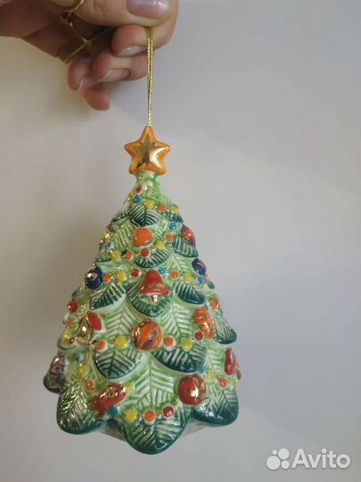 Ёлочная игрушка верже ёлочка- колокольчик