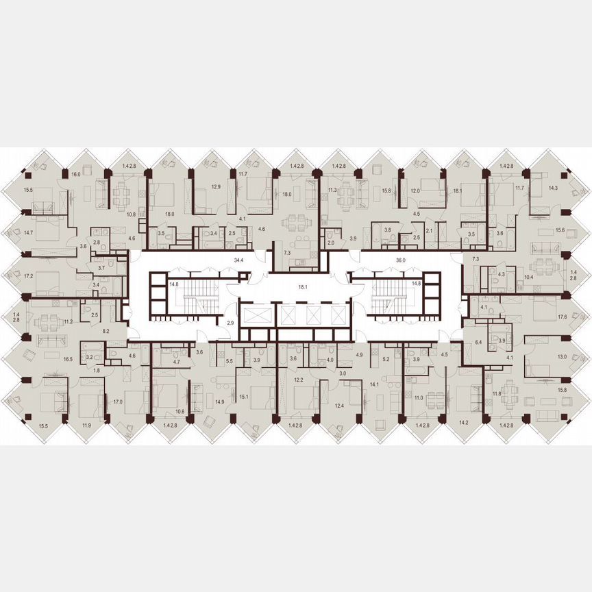 4-к. квартира, 86 м², 28/28 эт.