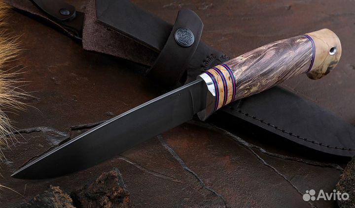 Нож Нептун сталь Р18, рукоять комбинированная каре