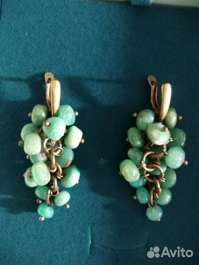 Серьги с натуральным камнем