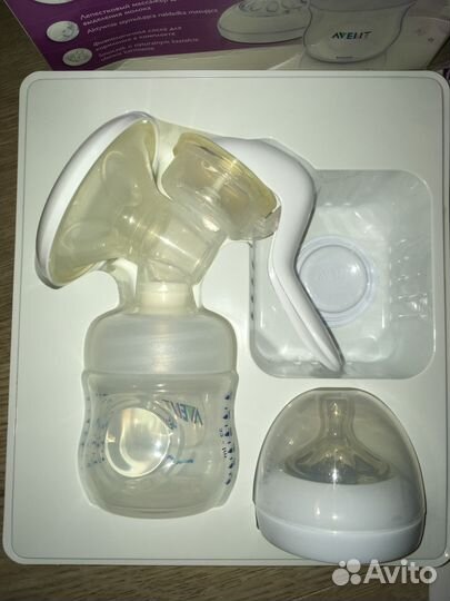 Молокоотсос ручной Avent Natural, пакеты для замор