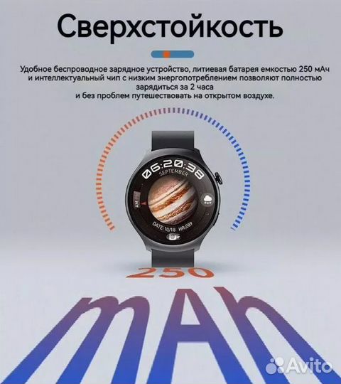 Часы умные круглые HW6 mini