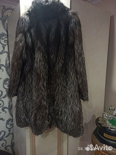 Шуба чернобурка