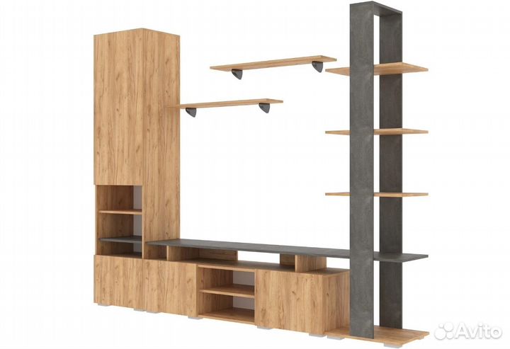 Стенка горка в гостиную. Стиль Лофт. В наличии