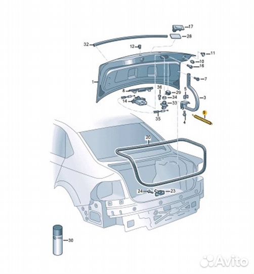 Пружина крышки багажника Volkswagen Polo CWV741440