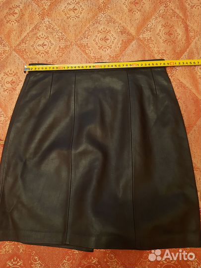 Кожаная юбка натуральная 46